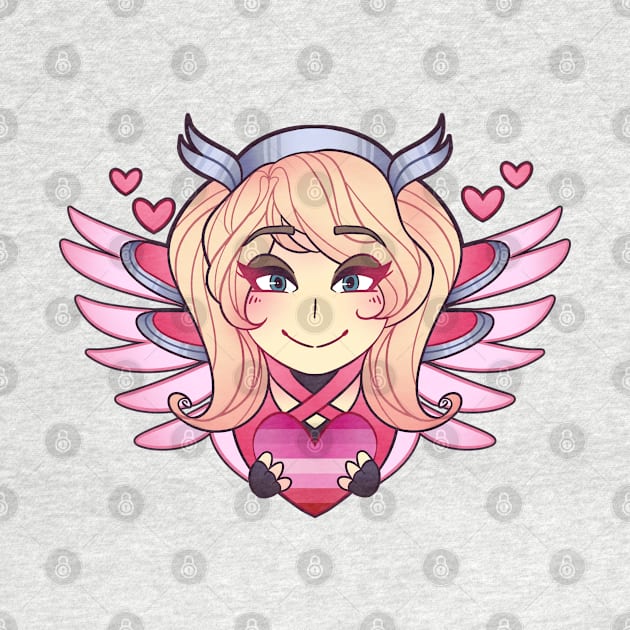 Pink Mercy Lesbian Pride by danirc_art